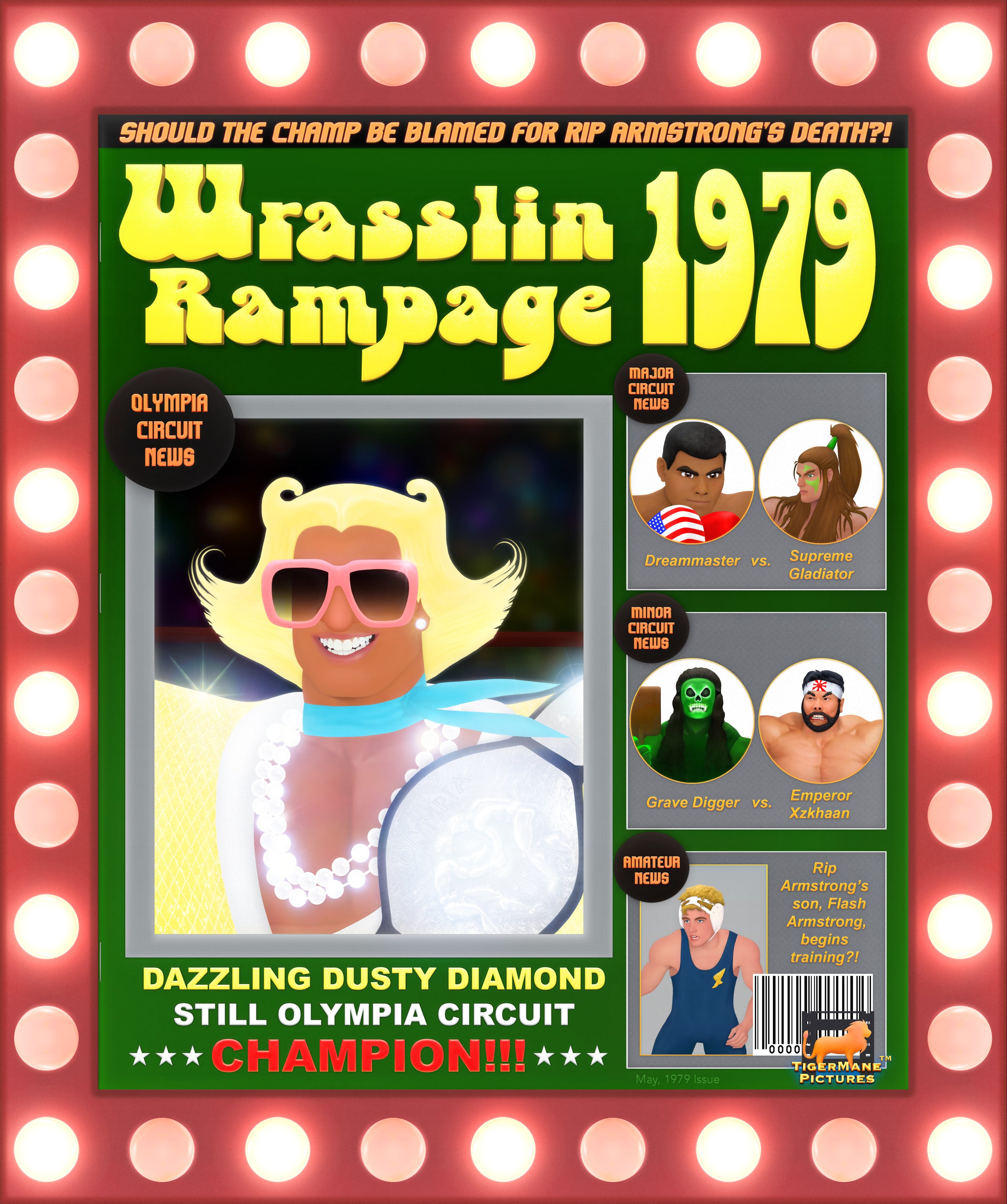eMovie® cover art for WRASSLIN RAMPAGE 1979 — a comedy story from Tiger Mane Pictures®