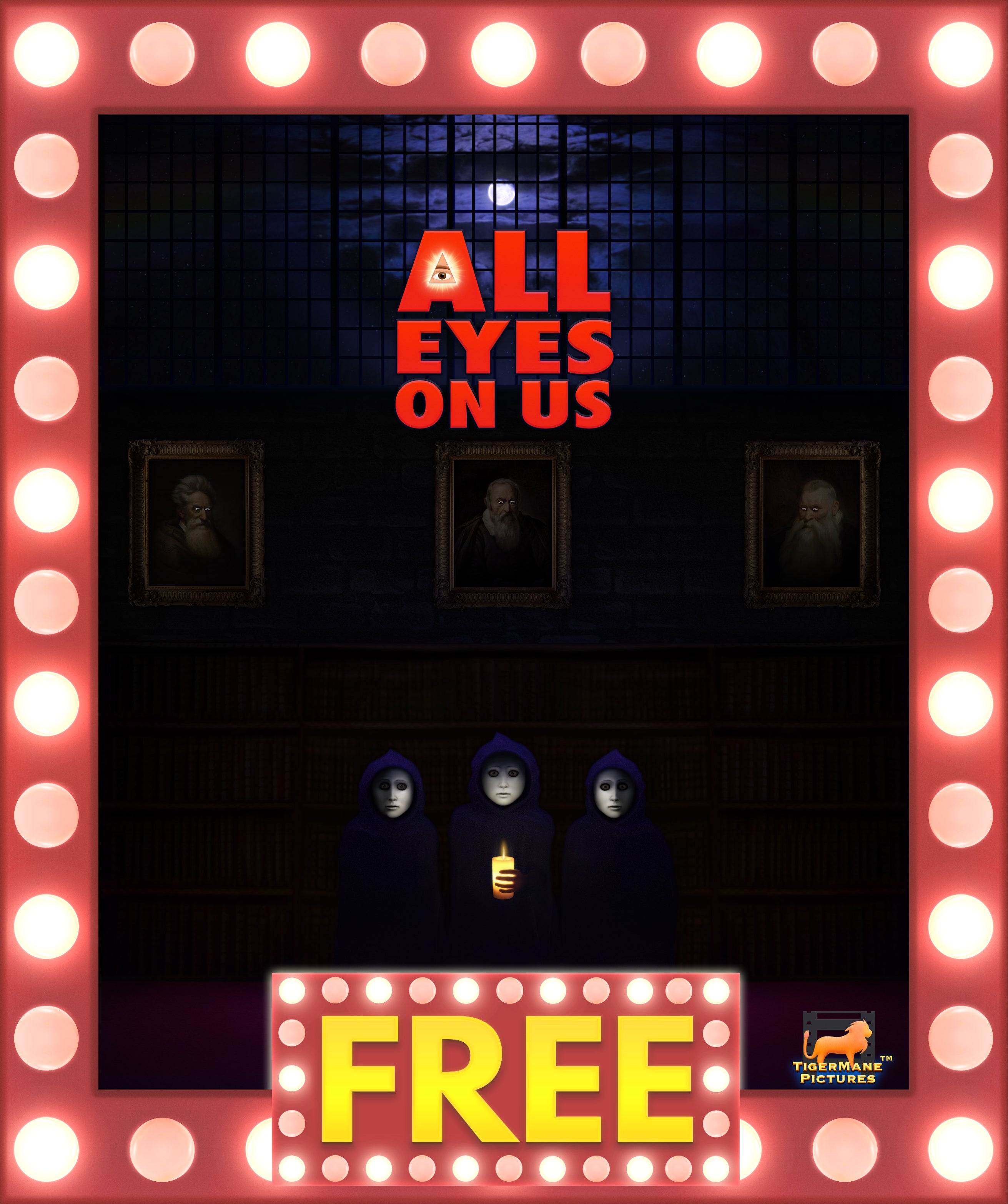 eMovie® cover art for All Eyes on Us — a comedy story from Tiger Mane Pictures®